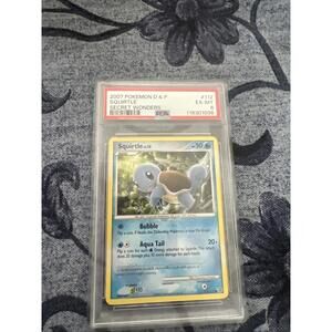 Squirtle LV.15 112/132 Common Diamond & Pearl: Secret Wonders PSA 6